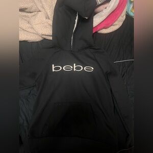 Bebe Black Pullover with White Logo